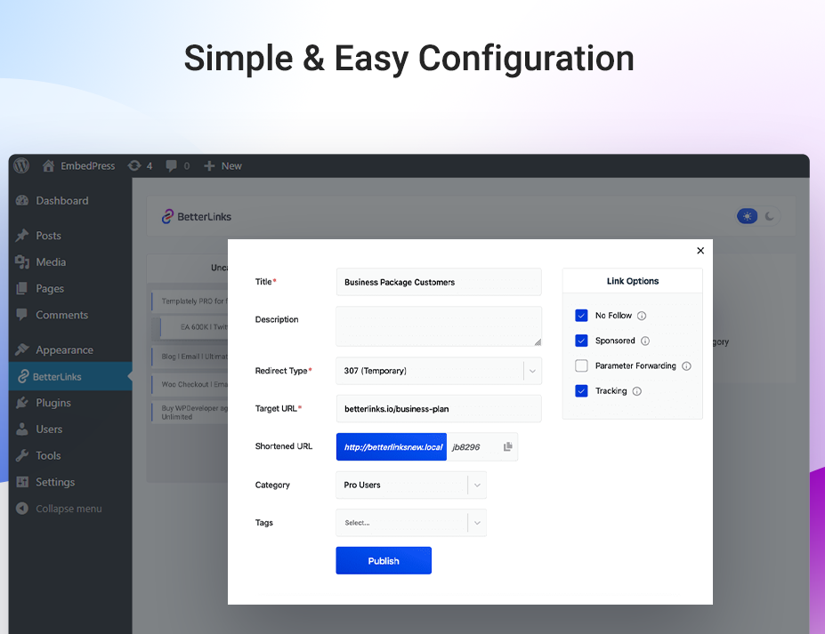 BetterLinks UI 이미지