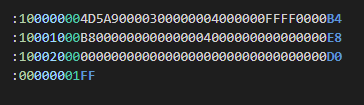 인텔 Hex (Intel-Hex) file format